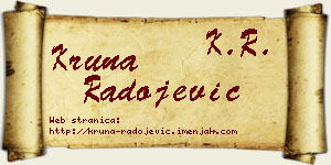 Kruna Radojević vizit kartica